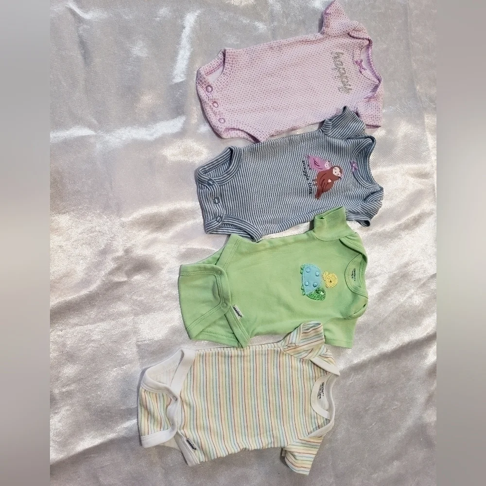 a set of 4 baby girl pajamas gerber newborn 0 months